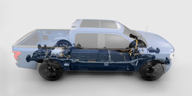 The F-150 Lightning is the first all-electric version of the full size truck.