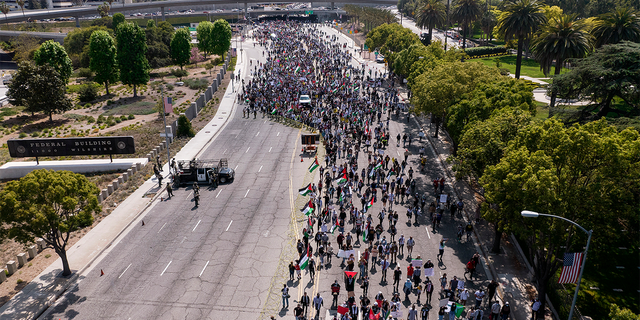 ‘Free Palestine’ Demonstrators Block Traffic In Los Angeles: 'Long Live ...