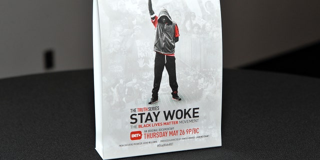 A view of a movie poster during the "Stay Woke: The Black Lives Matter Movement" screening on May 24, 2016 in New York City.