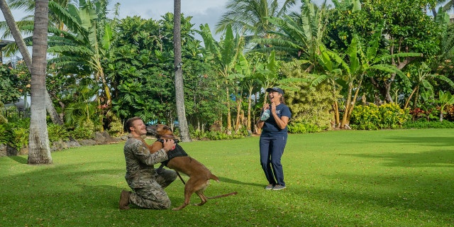 U.S. Air Force SSgt. Wade Alfson and Xxanthe.