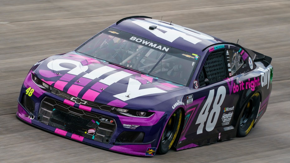 Alex Bowman’s car catches fire after NASCAR Dover win