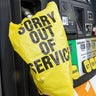 The pumps are covered up as the Circle K at the corner of East Cervantes and North Davis Streets in Pensacola, Florida, has run out of gas  on Monday, May 10, 2021.