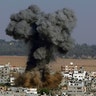Smoke rises after an Israeli airstrike in Gaza City, Tuesday, May 11, 2021. (AP Photo/Hatem Moussa)