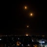 Rockets are launched from the Gaza Strip toward Israel, Tuesday, May. 11, 2021. The barrage of rockets from the Gaza Strip and airstrikes into the territory continued almost nonstop throughout the day in what appeared to be some of the most intense fighting between Israel and Hamas since their 2014 war.(AP Photo/Khalil Hamra)
