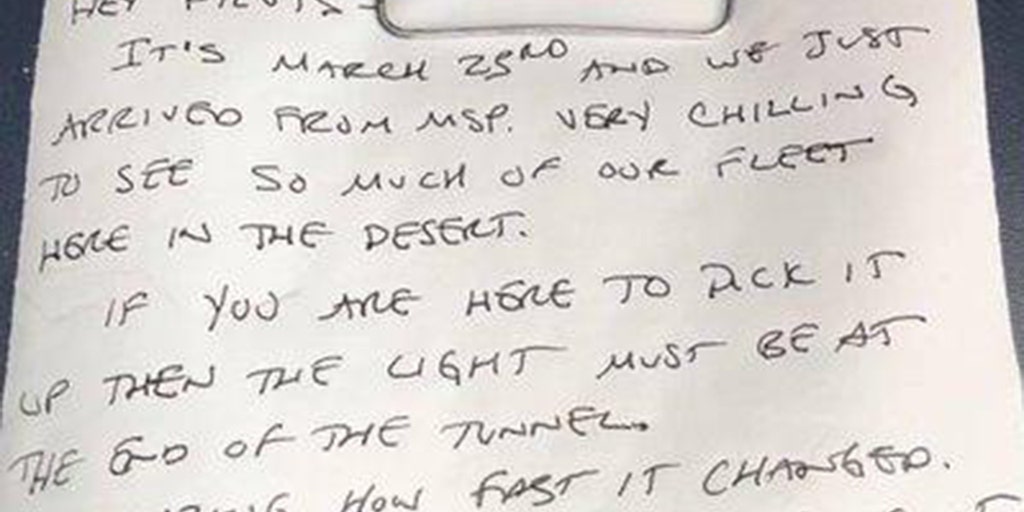 Delta pilot's note found 435 days after plane was stored at the start of COVID pandemic - Vimarsana News