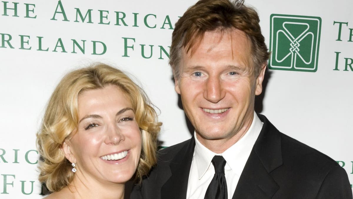 Natasha Richardson with husband Liam Neeson in New York City, May 8, 2008.