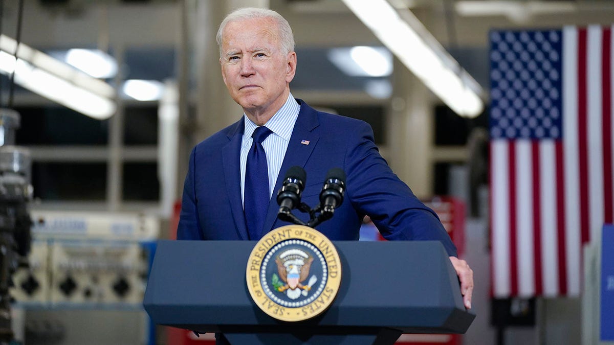President Joe Biden delivers remarks on the economy at the Cuyahoga Community College Metropolitan Campus, Thursday, May 27, 2021, in Cleveland. 