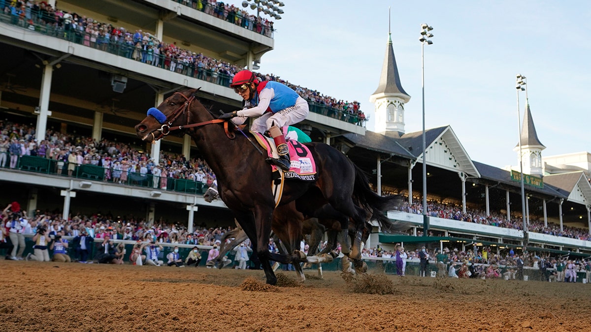 John Velazquez riding Medina Spirit 