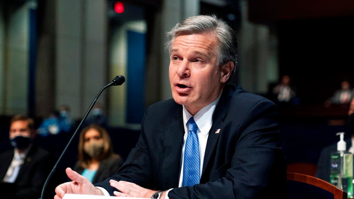 FBI Director Christopher Wray testifies before the House Judiciary Committee oversight hearing on the Federal Bureau of Investigation on Capitol Hill, Thursday, June 10, 2021, in Washington.