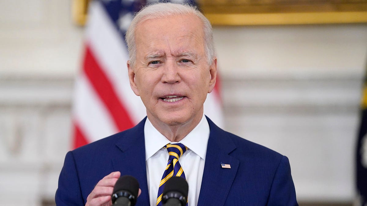 President Joe Biden speaks about reaching 300 million COVID-19 vaccination shots, in the State Dining Room of the White House, Friday, June 18, 2021, in Washington. (AP Photo/Evan Vucci)