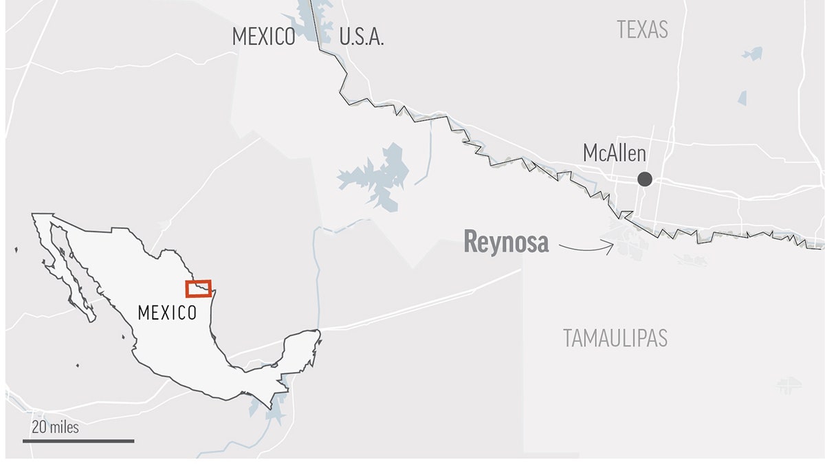 Law enforcement officials say gunmen aboard a number of vehicles have staged attacks in several neighborhoods in the Mexican border city of Reynosa. (AP)