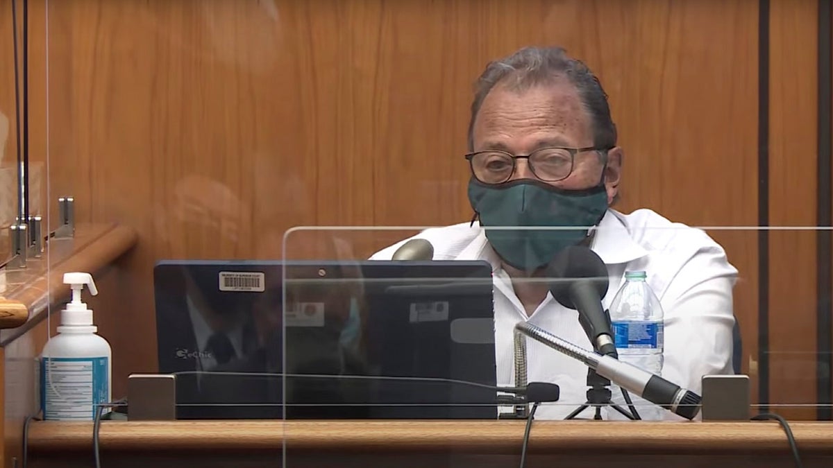 In this still image taken from the Law and Crime Network court video, shows Douglas Durst, testifies at his brother's murder trial in Los Angeles Superior Court in Inglewood, Calif. on Monday, June 28, 2021.  (Law &amp; Crime Network via AP, Pool)