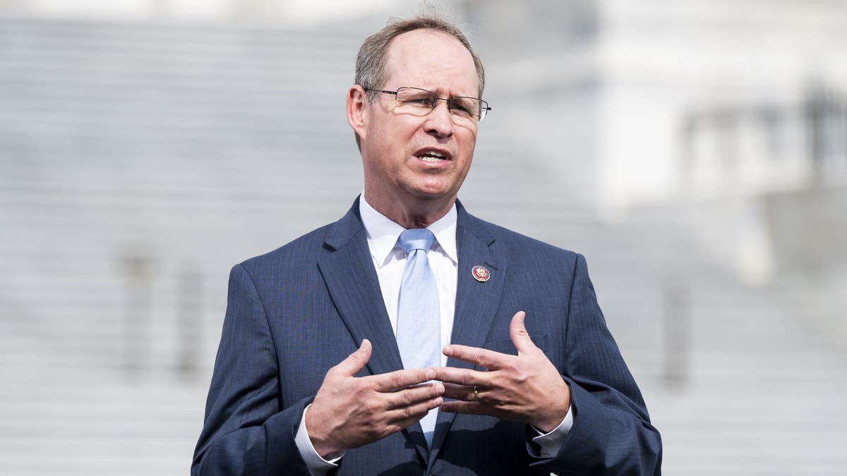 Rep. Greg Murphy, R-N.C., speaks during a television news interview before voting on the rule for the Health and Economic Recovery Omnibus Emergency Solutions (HEROES) Act on Friday, May 15, 2020. 