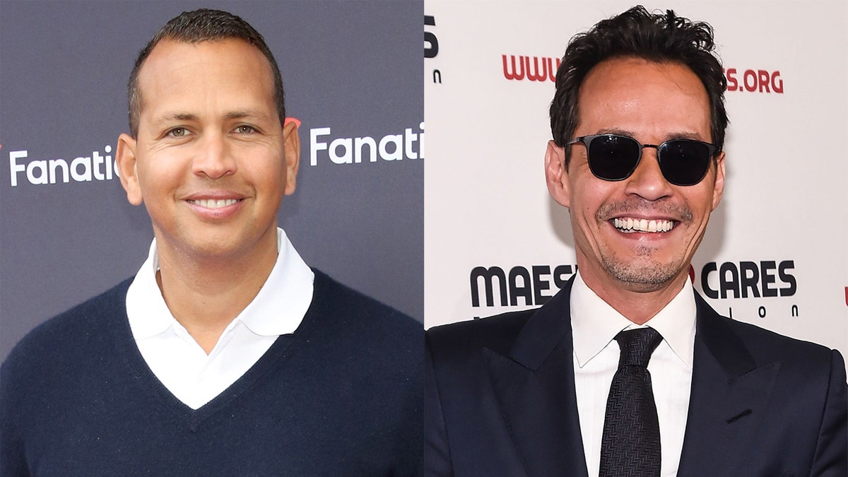 Alex Rodriguez and Marc Anthony