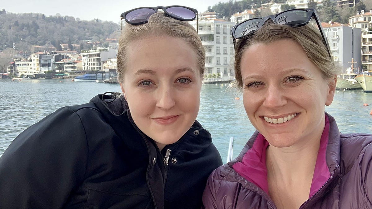Sophie Miller (left) and Kristen Bishop (right) met through their cheating boyfriend "Adam." The pair documented their revenge plot, which included a flight to Turkey, according to Kennedy News and Media. 