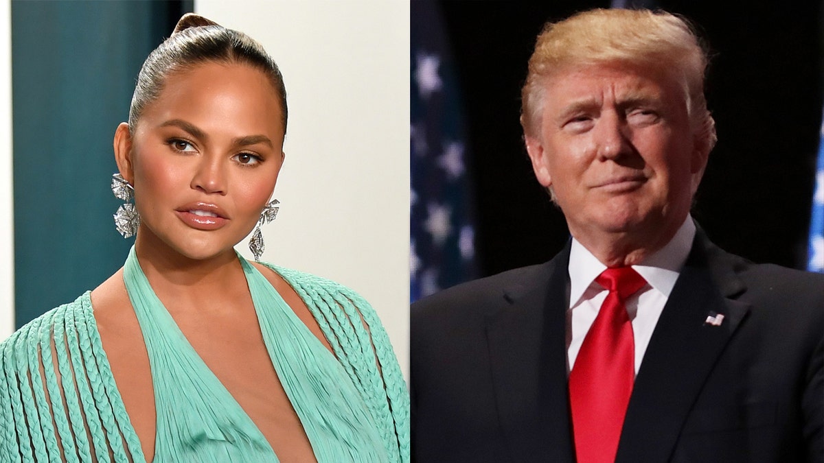 Chrissy Teigen made light of 'bullying' former President Donald Trump after apologizing for previously cyberbullying others.