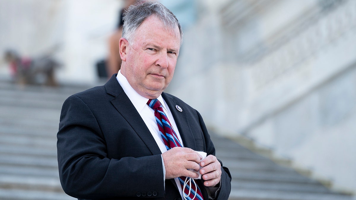 Rep. Doug Lamborn, R-Colo., walks down the House steps of the Capitol after a vote on Tuesday, April 20, 2021.