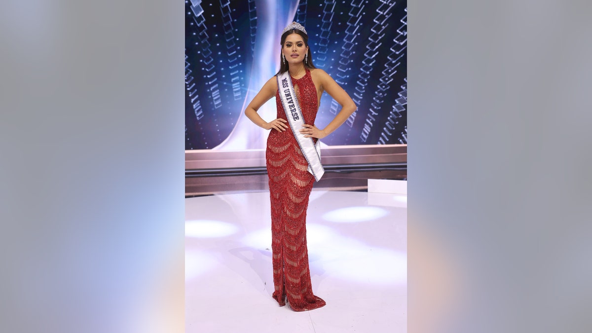 Andrea Meza – who has a software engineering degree – beat out out Miss Brazil at the end of the night, screaming when the announcer shouted ‘Viva Mexico!’