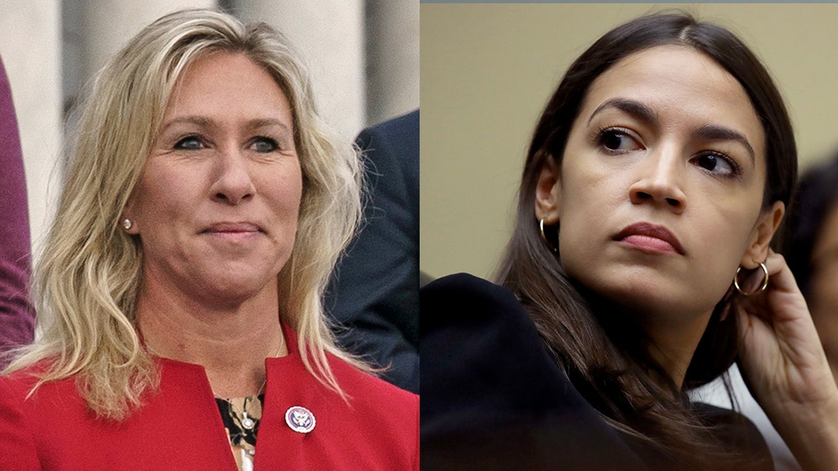 U.S. Reps. Marjorie Taylor Greene, R-Ga., left, and Alexandria Ocasio-Cortez, D-N.Y., have frequently clashed since becoming U.S. House colleagues.