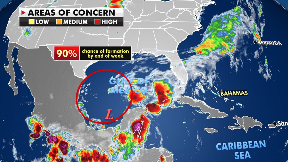 An area of disturbed weather will likely become a tropical depression on Thursday