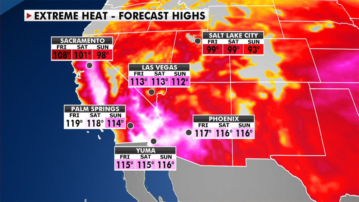 Extreme heat in the western U.S.
