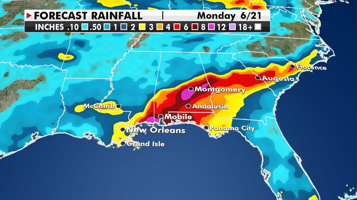 Rainfall and flooding is expected to impact the northern Gulf Coast on Friday, spreading into the Southeast