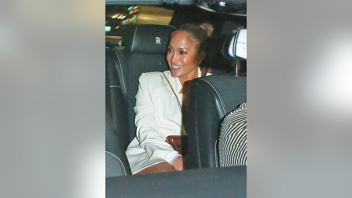 The ‘Hustlers' actress sported a big smile during her way to dinner with Ben Affleck.