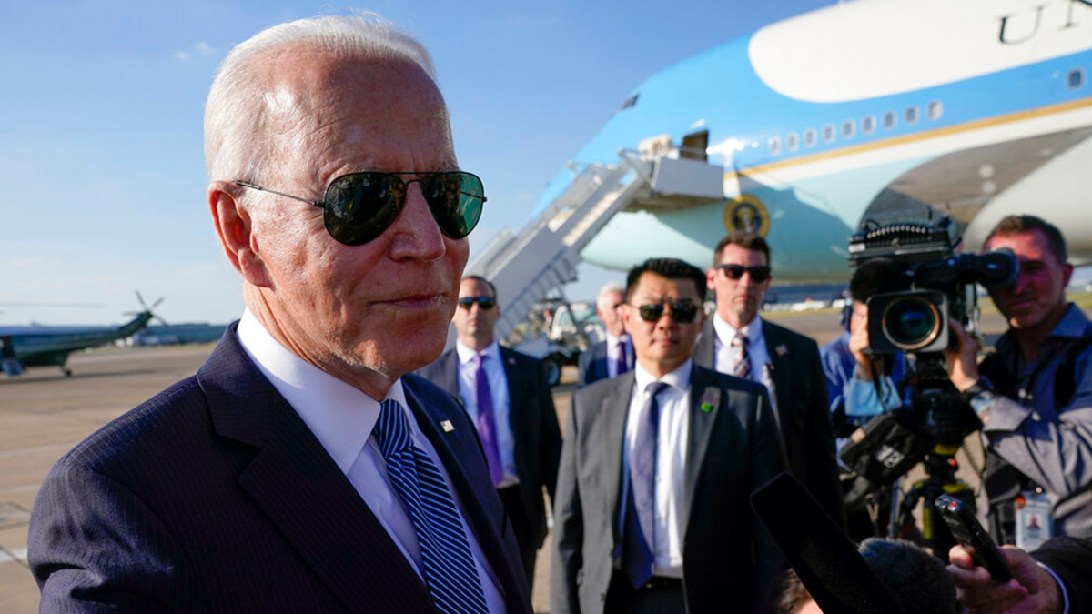 Joe Biden outside Air Force One