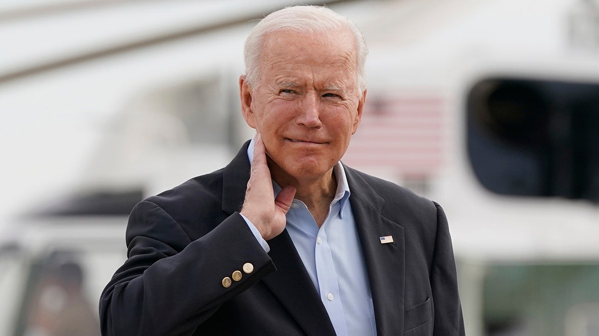 Biden grimacing