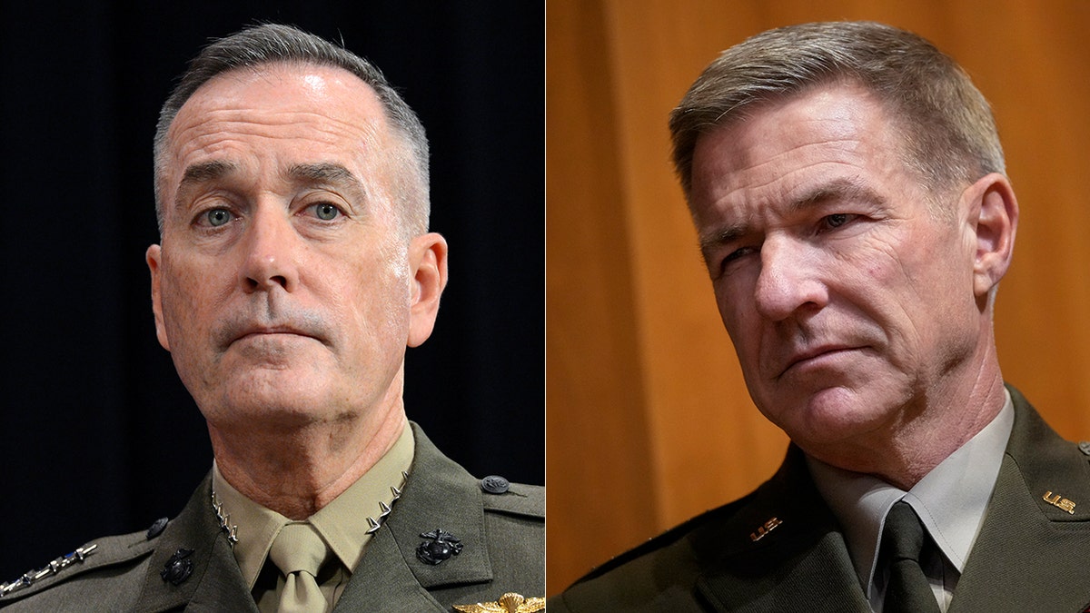 Joseph Francis Dunford Jr., left, is a retired Marine Corps four-star general; James Charles McConville is the 40th chief of staff of the Army.