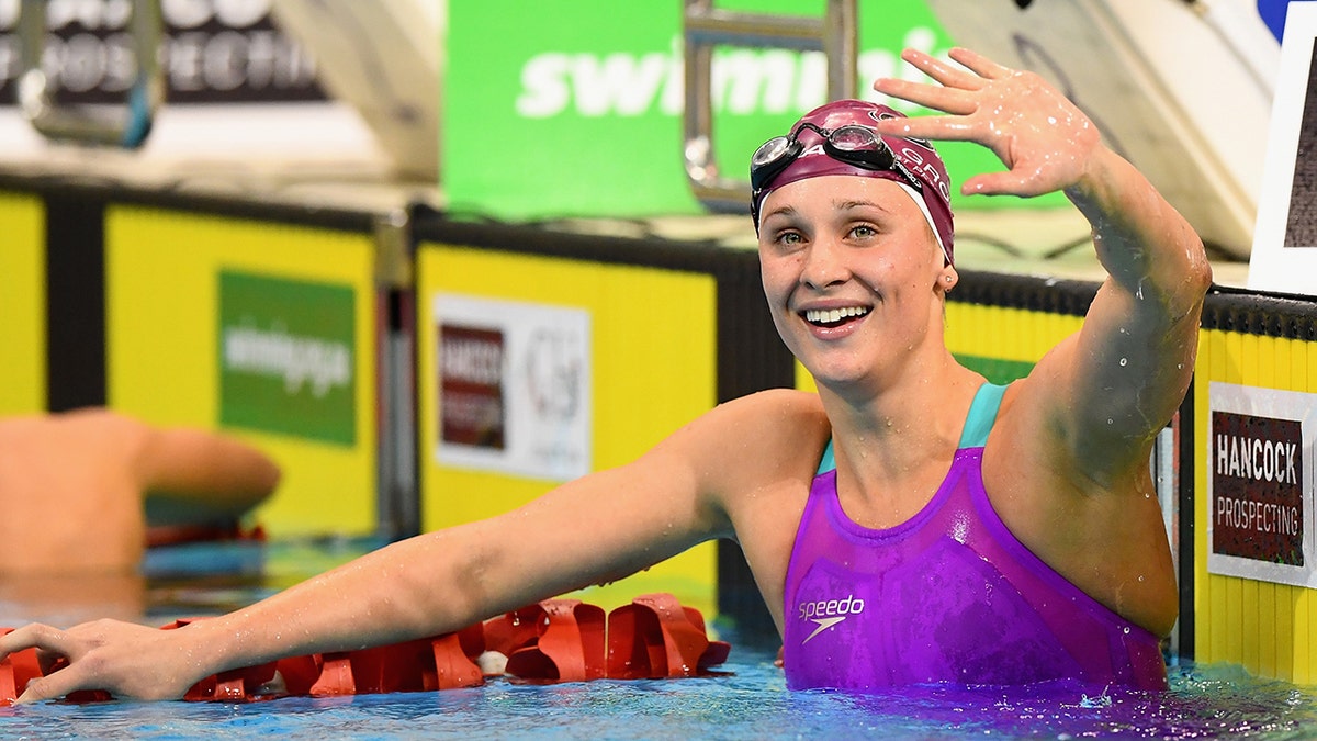 Madeline Groves of Australia celebrates winning the Women's 200 Metre Butterfly during day four of the Australian Swimming Championships at the South Australian Aquatic & Leisure Centre on April 10, 2016 in Adelaide, Australia. (Photo by Quinn Rooney/Getty Images)