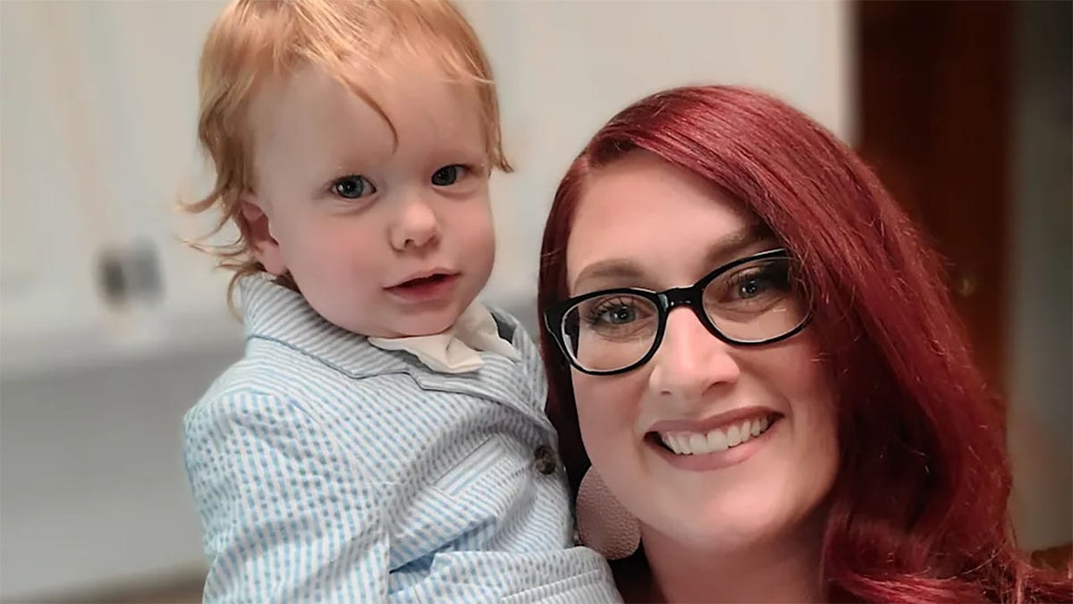 Maggie Mundwiller, 38, and her 1-year-old son Mylo. 