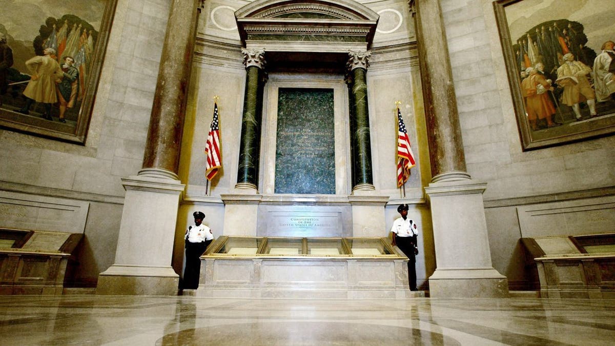 The National Archives' racism task force says the archives' Rotunda is an example of "structural racism" (AP Photo/Ron Edmonds)