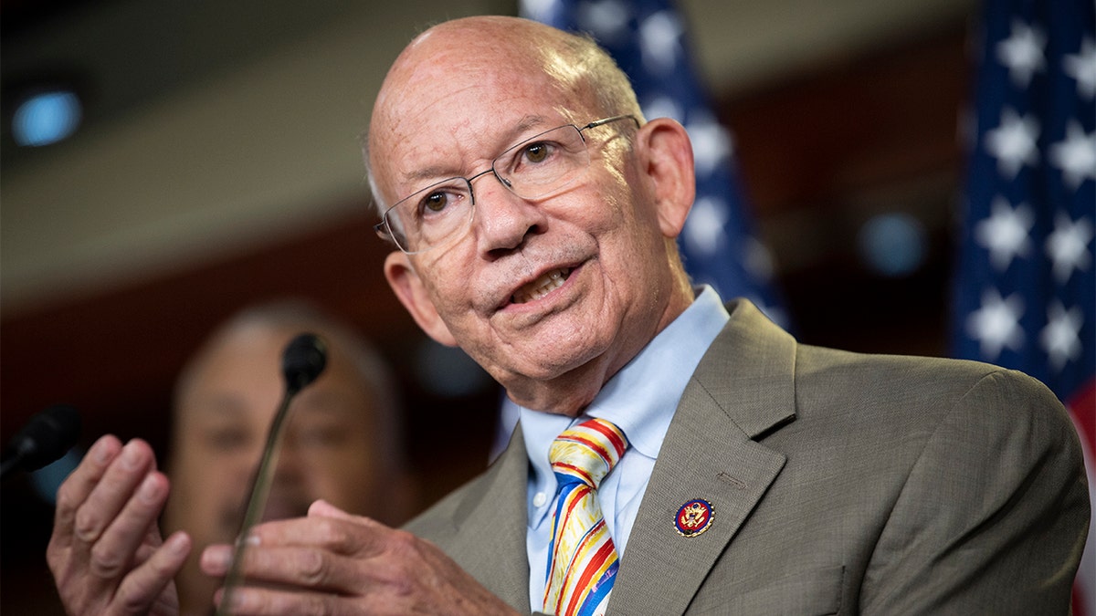 Rep. Peter DeFazio, D-Ore., speaks during a news conference on the INVEST in America Act in Washington on Wednesday, June 30, 2021. DeFazio has made his frustration with Senate moderates' infrastructure plan clear. (Photo by Caroline Brehman/CQ-Roll Call, Inc via Getty Images)
