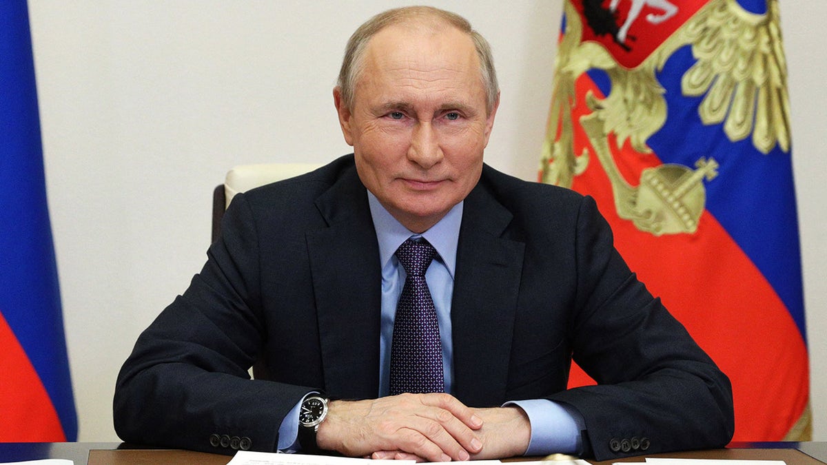 Vladimir Putin at Gazprom launchin ceremony