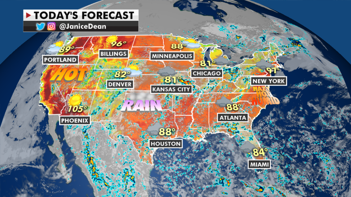 The national forecast for Wednesday, June 30. (Fox News)