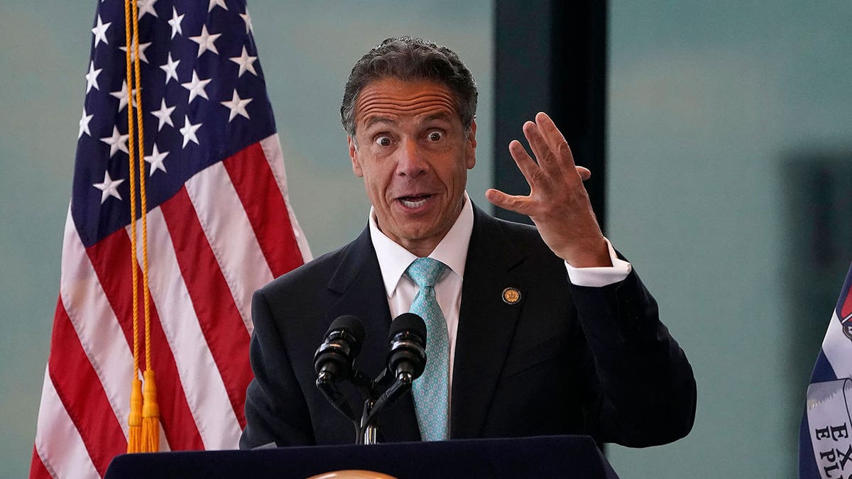 Andrew Cuomo speaks at COVID event in New York