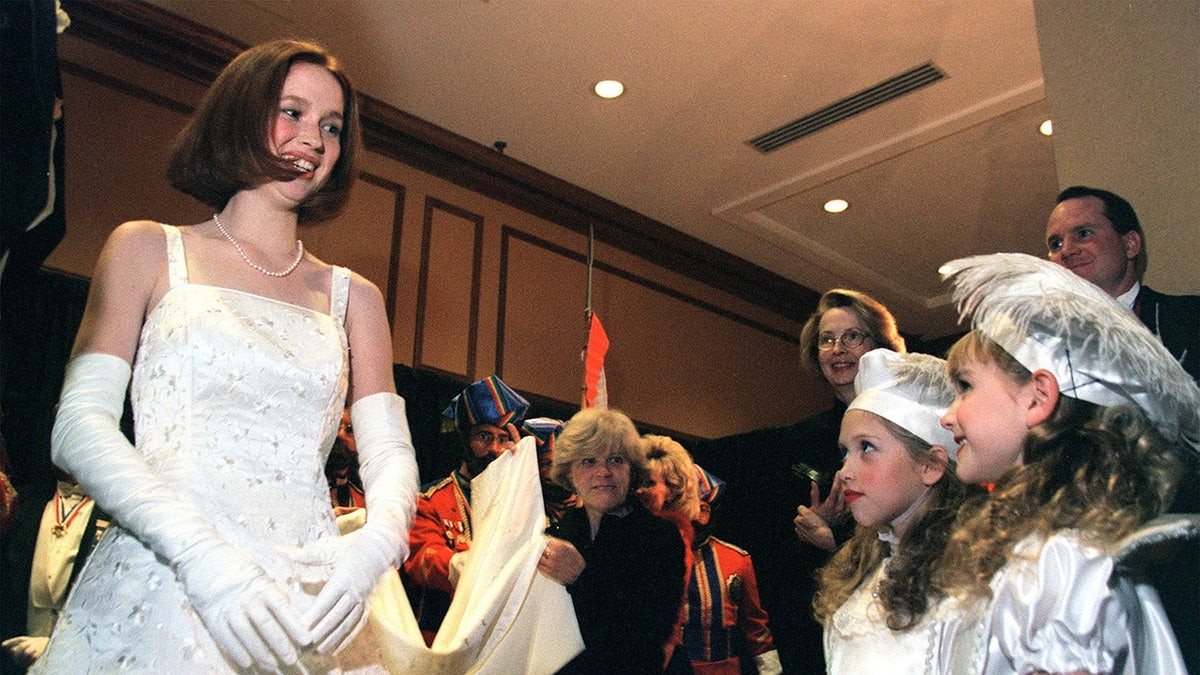 Ellie Kemper was named the Queen of the court of Love and Beauty by the Veiled Prophet Organization in 1999. (Jamie Rector/St. Louis Post Dispatch/Polaris)