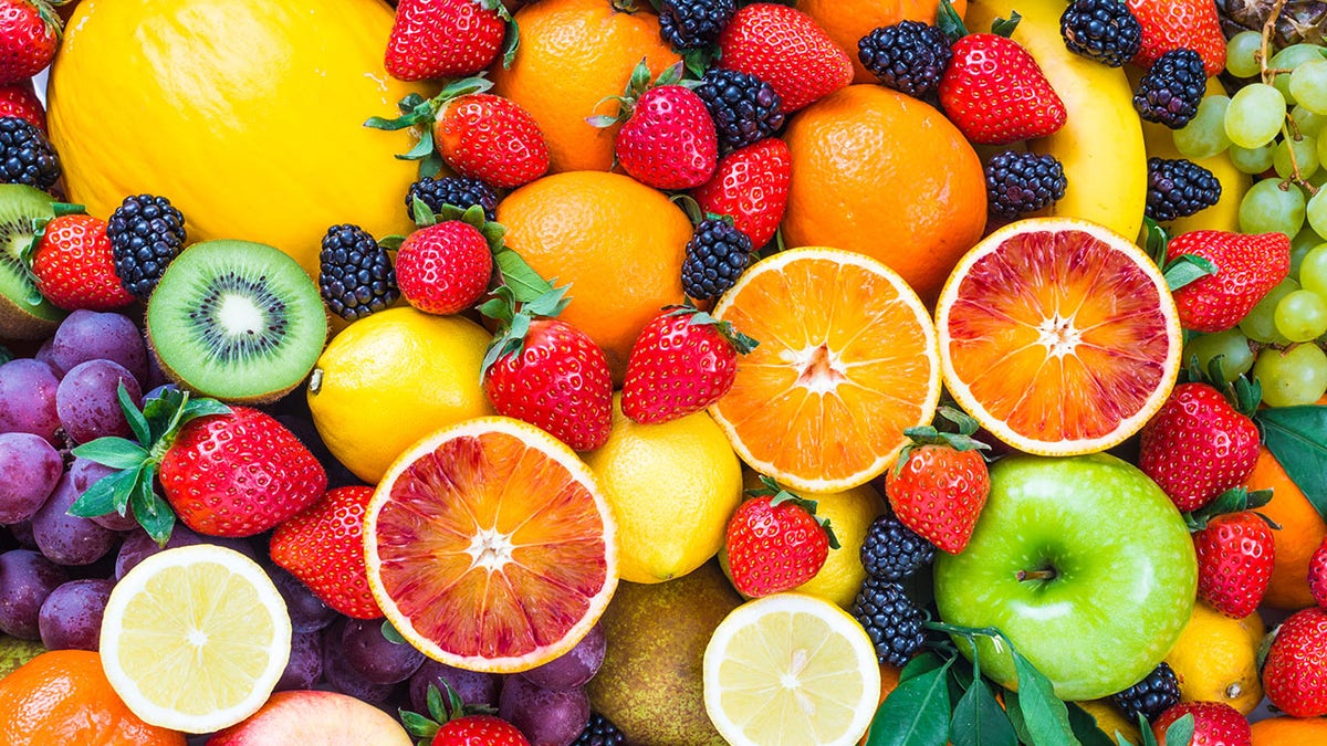 multi-colored fruit