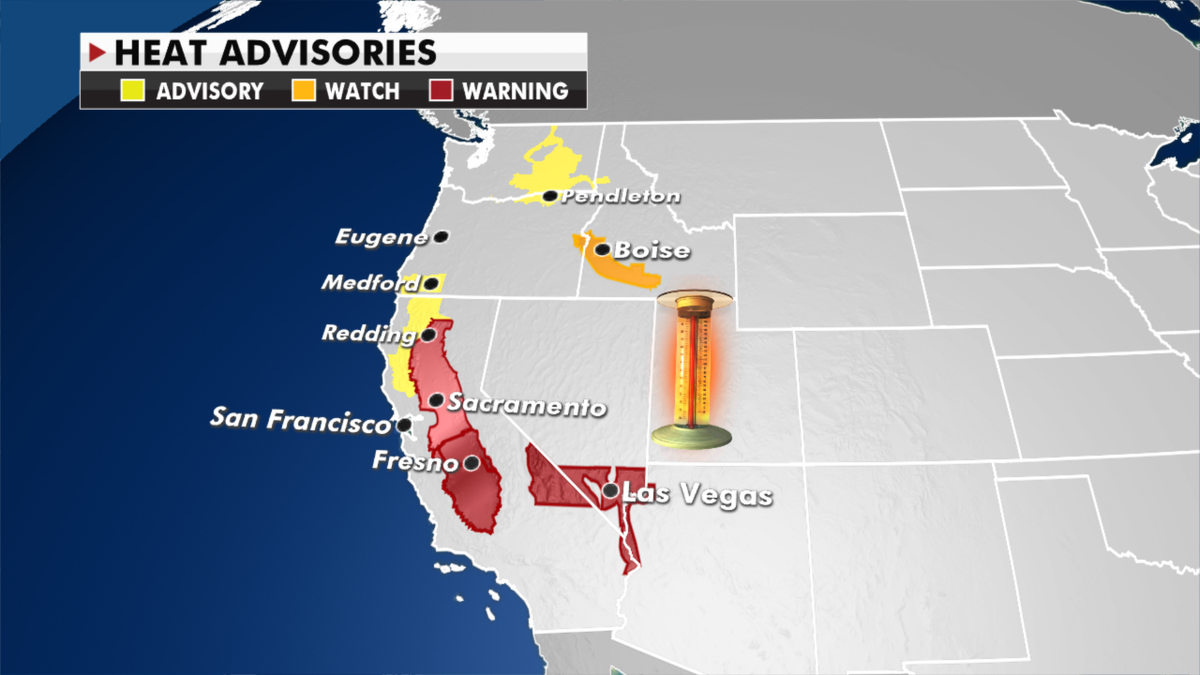 Heat advisories currently in effect. (Fox News)