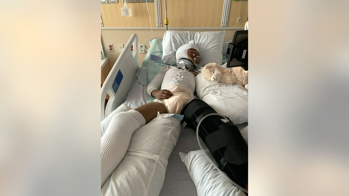 Caleb Ingelhart, 11, was struck by an alleged drunk driver while riding his bike in Aurora, Colo. The driver, who was under the influence of alcohol, did not immediately notice Caleb and passers-by say he continued driving for 50 feet before stopping, police said.