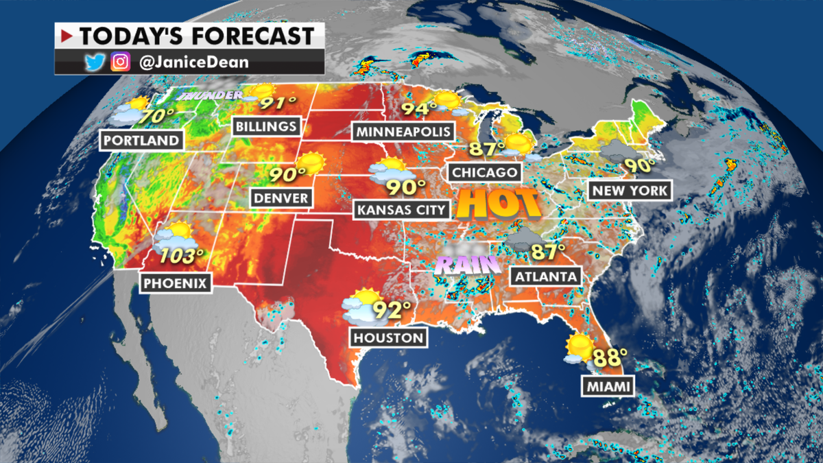 The national forecast for Wednesday, June 9. (Fox News)