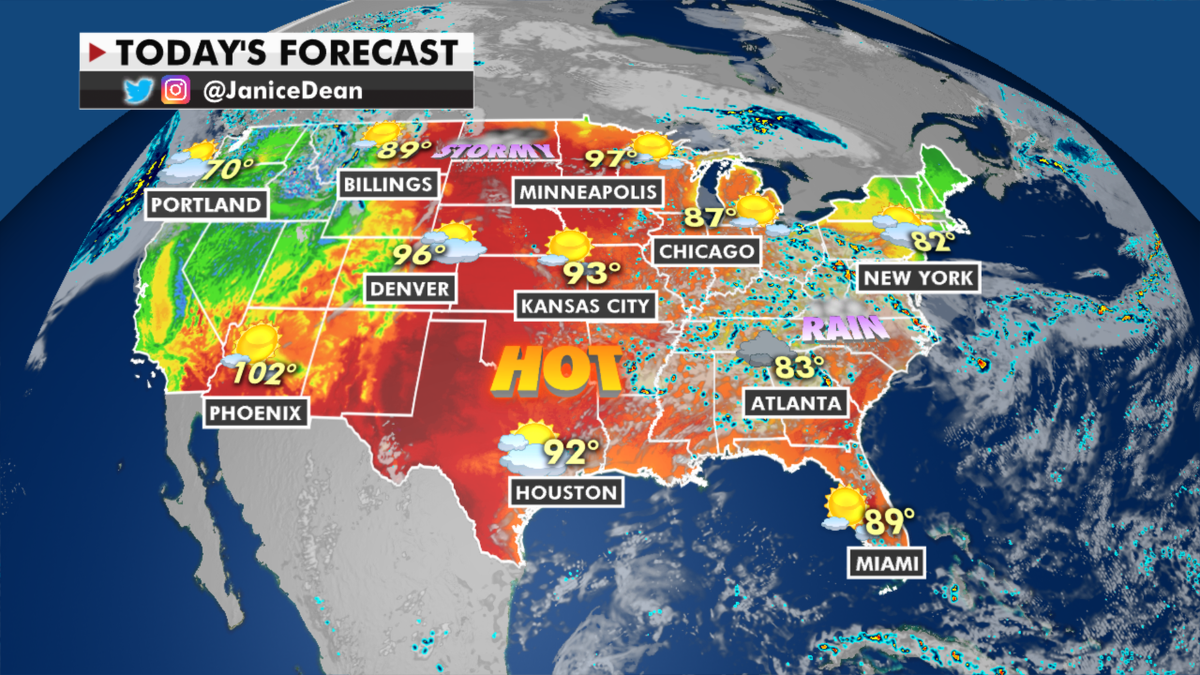 The national forecast for Thursday, June 10. (Fox News)