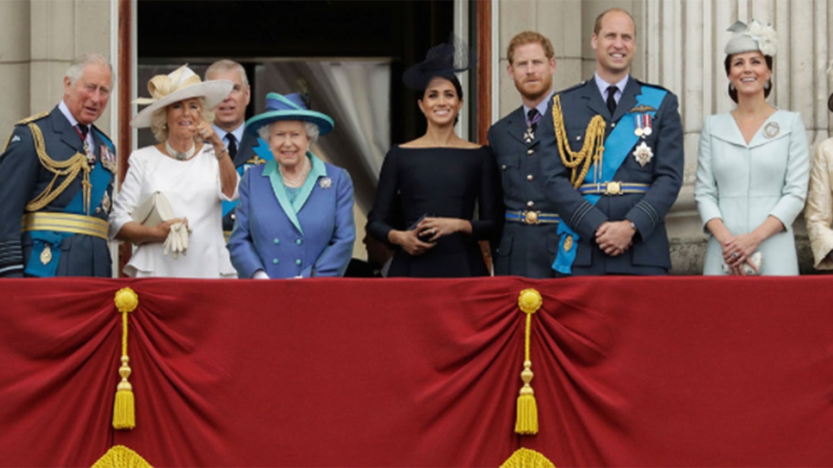 The Royal Family outside Buckingham Palace