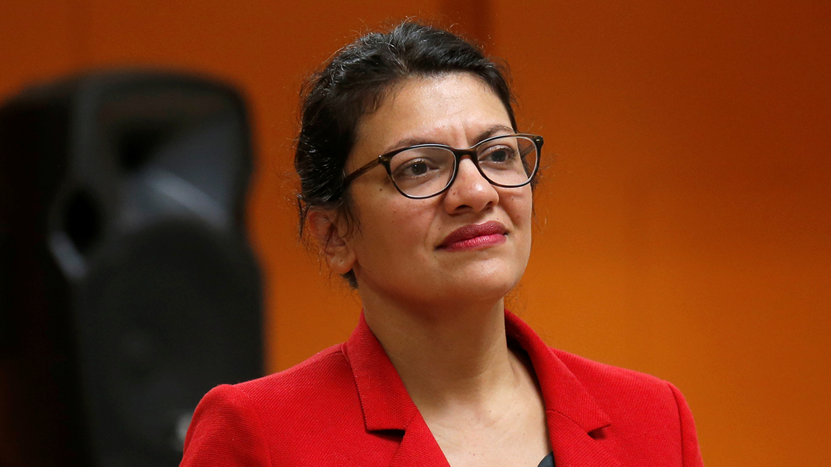 U.S. Congresswoman Rashida Tlaib listens to a question from a constituent during a Town Hall style meeting in Inkster, Michigan, U.S. August 15, 2019.