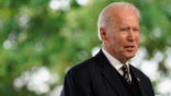 President Joe Biden speaks at a Memorial Day event at Veterans Memorial Park at the Delaware Memorial Bridge in New Castle, Del., Sunday, May 30, 2021. (AP Photo/Patrick Semansky)