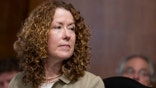 Tracy Stone-Manning listens during a confirmation hearing for her to be the director of the Bureau of Land Management, during a hearing of the Senate Energy and National Resources Committee on Capitol Hill, Tuesday, June 8, 2021, in Washington. (AP Photo/Alex Brandon)