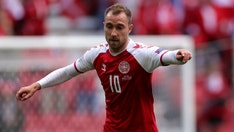 Denmark's Christian Eriksen gives thumbs-up in hospital bed selfie: 'I'm fine - under the circumstances'
