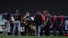 Indians' Josh Naylor stretchered off field after scary incident vs. Twins