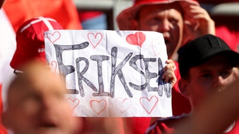 Denmark, Belgium applaud Christian Eriksen during Euro 2020 match